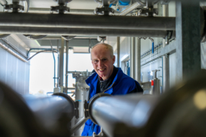 Jan Dirk Ubbels in the Bright biogas upgrader with membrane technology